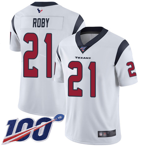 Houston Texans Limited White Men Bradley Roby Road Jersey NFL Football 21 100th Season Vapor Untouchable